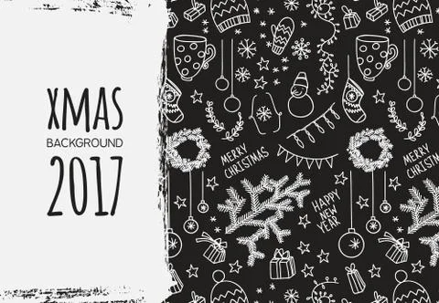Modern vector New Year card or party design Stock Illustration