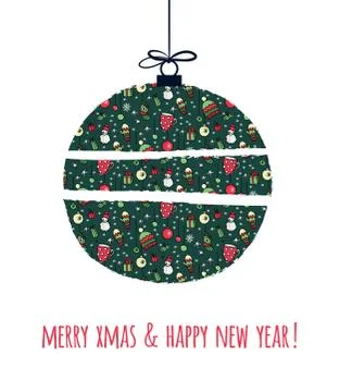 Modern vector New Year card or party design Stock Illustration