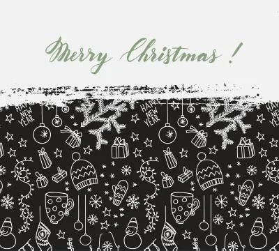 Modern vector New Year card or party design Stock Illustration