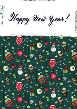 Modern vector New Year card or party design Stock Illustration