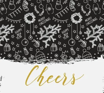 Modern vector New Year card or party design Stock Illustration