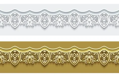 Modern vector ornamental stripe backgrounds set Illustrazione stock