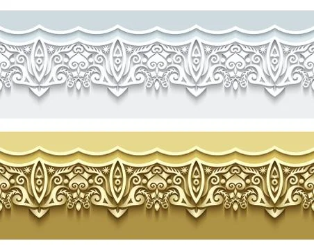 Modern vector ornamental stripe backgrounds set Illustrazione stock