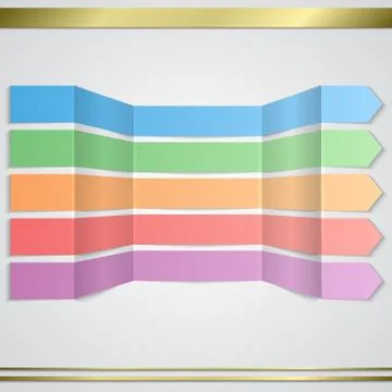 Modern vector paper arrow infographics elements. Illustrazione stock