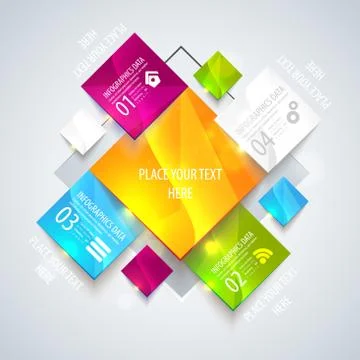 Modern vector with paper elements for business design Stock Illustration