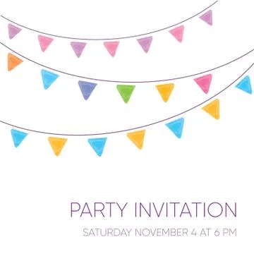 Modern vector party invitation card Stock-Illustration