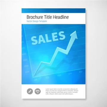 Modern Vector positive sales brochure report design template Stockillustratie