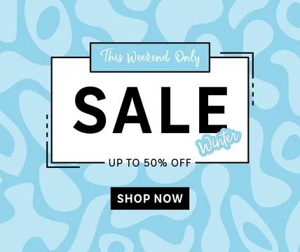 Modern vector sale banner creative winter design イラスト素材