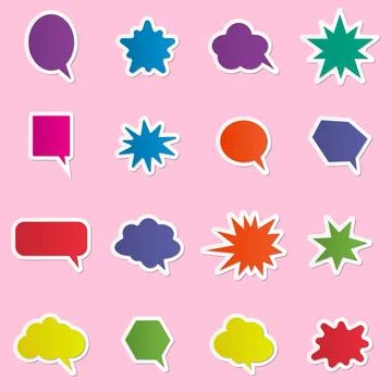 Modern vector speech bubble for website Stock Illustration