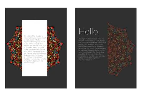 Modern vector template with awesome mandala Stock Illustration