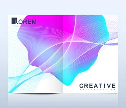Modern vector template for bi fold brochure, leaflet, flyer, cover, catalog Stock Illustration