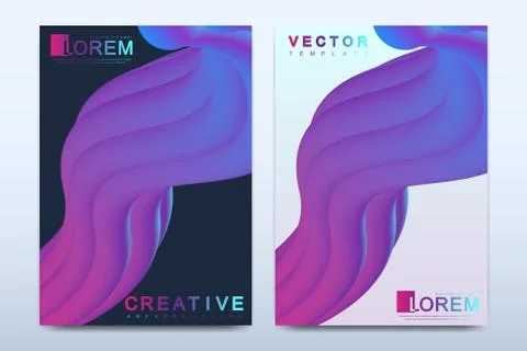 Modern vector template for bi fold brochure, leaflet, flyer, cover, catalog Stock Illustration