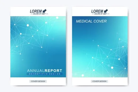 Modern vector template for brochure, leaflet, flyer, cover, magazine or annual Stock Illustration