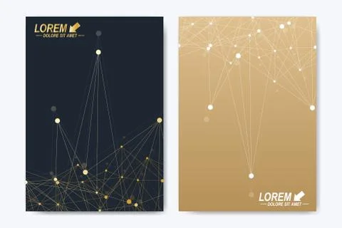 Modern vector template for brochure Leaflet flyer advert cover catalog magazine Stock Illustration