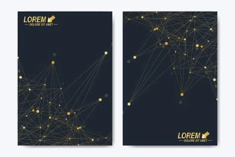 Modern vector template for brochure Leaflet flyer advert cover catalog magazine Stock Illustration