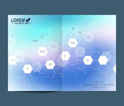 Modern vector template for brochure, Leaflet flyer, advert, cover, catalog Stock Illustration