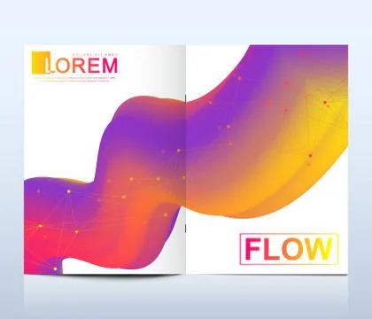 Modern vector template for brochure, leaflet, flyer, cover, catalog in A4 size Stock Illustration