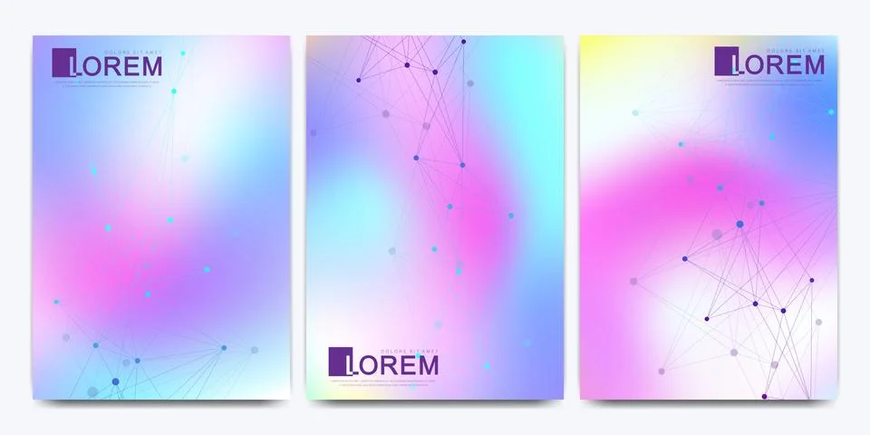 Modern vector template for brochure, leaflet, flyer, cover, catalog in A4 size Stock Illustration