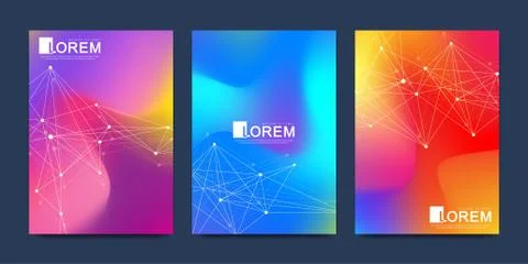 Modern vector template for brochure, leaflet, flyer, cover, catalog in A4 size Stock Illustration