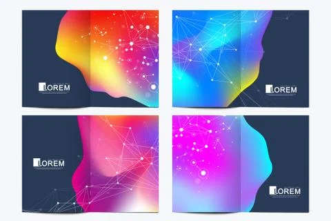 Modern vector template for brochure Leaflet flyer advert cover catalog magazine Stock Illustration