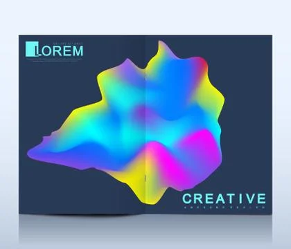 Modern vector template for brochure, leaflet, flyer, cover, catalog in A4 size Stock Illustration