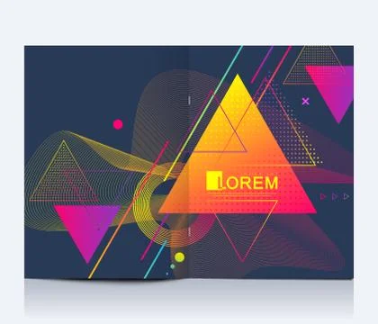 Modern vector template for brochure, Leaflet, flyer, advert, cover, banner Stock Illustration