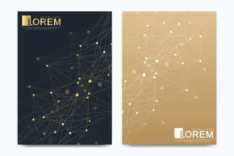 Modern vector template for brochure Leaflet flyer advert cover banner magazine Stock Illustration