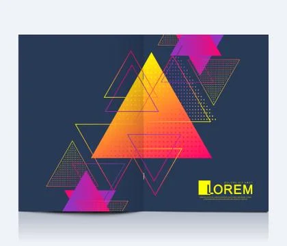 Modern vector template for brochure, Leaflet, flyer, advert, cover, banner Stock Illustration