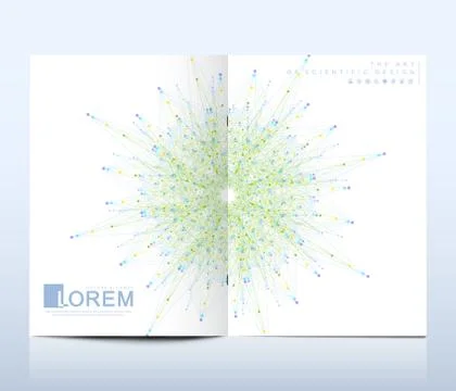 Modern vector template for brochure, leaflet, flyer, cover, catalog in A4 size Stock Illustration