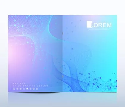 Modern vector template for brochure, leaflet, flyer, cover, catalog in A4 size Stock Illustration