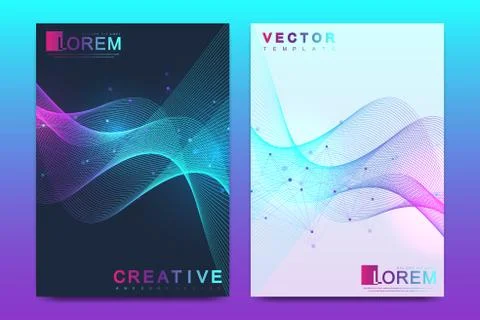 Modern vector template for brochure, leaflet, flyer, cover, catalog, magazine Stock Illustration