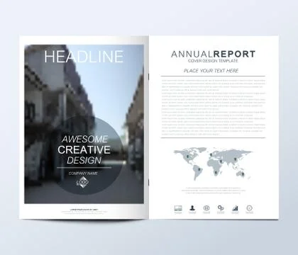 Modern vector template for brochure, Leaflet, flyer, advert, cover, catalog Stock Illustration