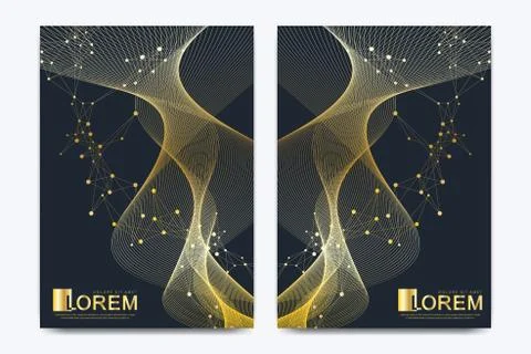 Modern vector template for brochure Leaflet flyer advert cover magazine or 库存插图