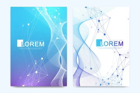 Modern vector template for brochure, leaflet, flyer, cover, catalog in A4 size Stock Illustration