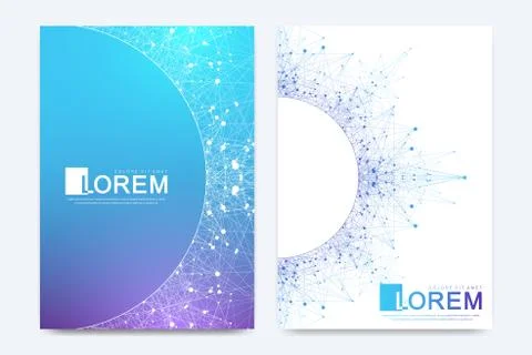 Modern vector template for brochure, leaflet, flyer, cover, catalog in A4 size 스톡 일러스트