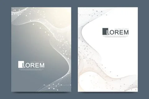 Modern vector template for brochure, leaflet, flyer, cover, catalog in A4 size Stock Illustration