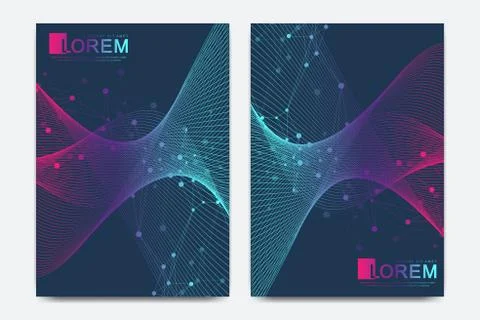 Modern vector template for brochure, leaflet, flyer, cover, catalog in A4 siz Stock Illustration