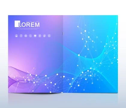 Modern vector template for brochure, leaflet, flyer, cover, banner, catalog,  Stock Illustration