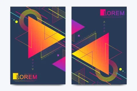 Modern vector template for brochure, Leaflet, flyer, advert, cover, banner, c Stock Illustration