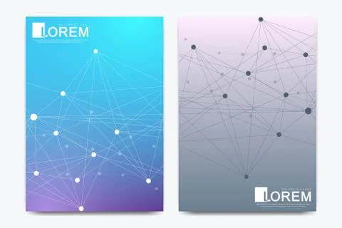 Modern vector template for brochure, leaflet, flyer, cover, catalog in A4 siz Stock Illustration