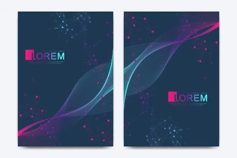 Modern vector template for brochure, leaflet, flyer, cover, catalog in A4 siz 스톡 일러스트