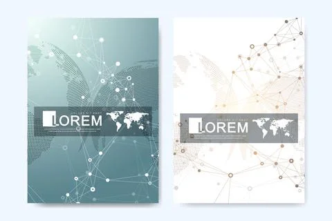 Modern vector template for brochure, leaflet, flyer, advert, cover, catalog Stock Illustration