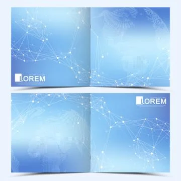Modern vector template for square brochure, leaflet, flyer, cover, catalog Illustrazione stock