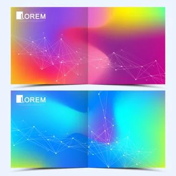 Modern vector template for square brochure, leaflet, flyer, cover, catalog Stock Illustration