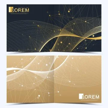 Modern vector template for square brochure, leaflet, flyer, cover, catalog Stock Illustration