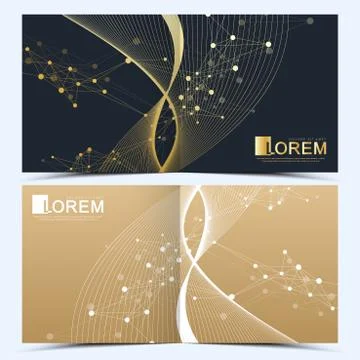 Modern vector template for square brochure, leaflet, flyer, cover, catalog Stock Illustration
