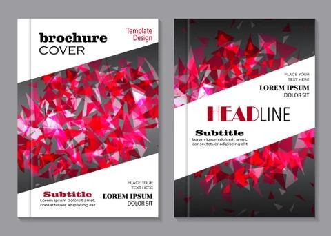 Modern vector templates for brochure cover in A4 size Illustrazione stock
