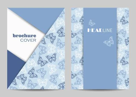 Modern vector templates for brochure cover in A4 Stock Illustration