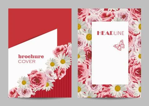 Modern vector templates for brochure cover in A4 Stock Illustration