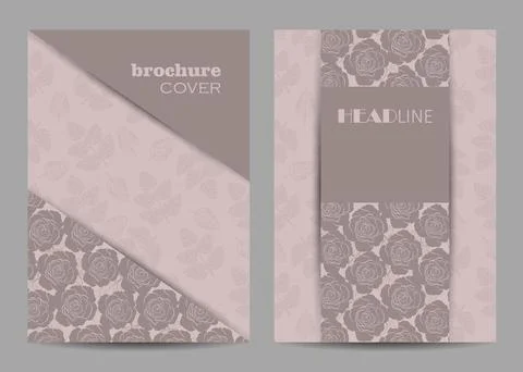 Modern vector templates for brochure cover in A4 Stock Illustration